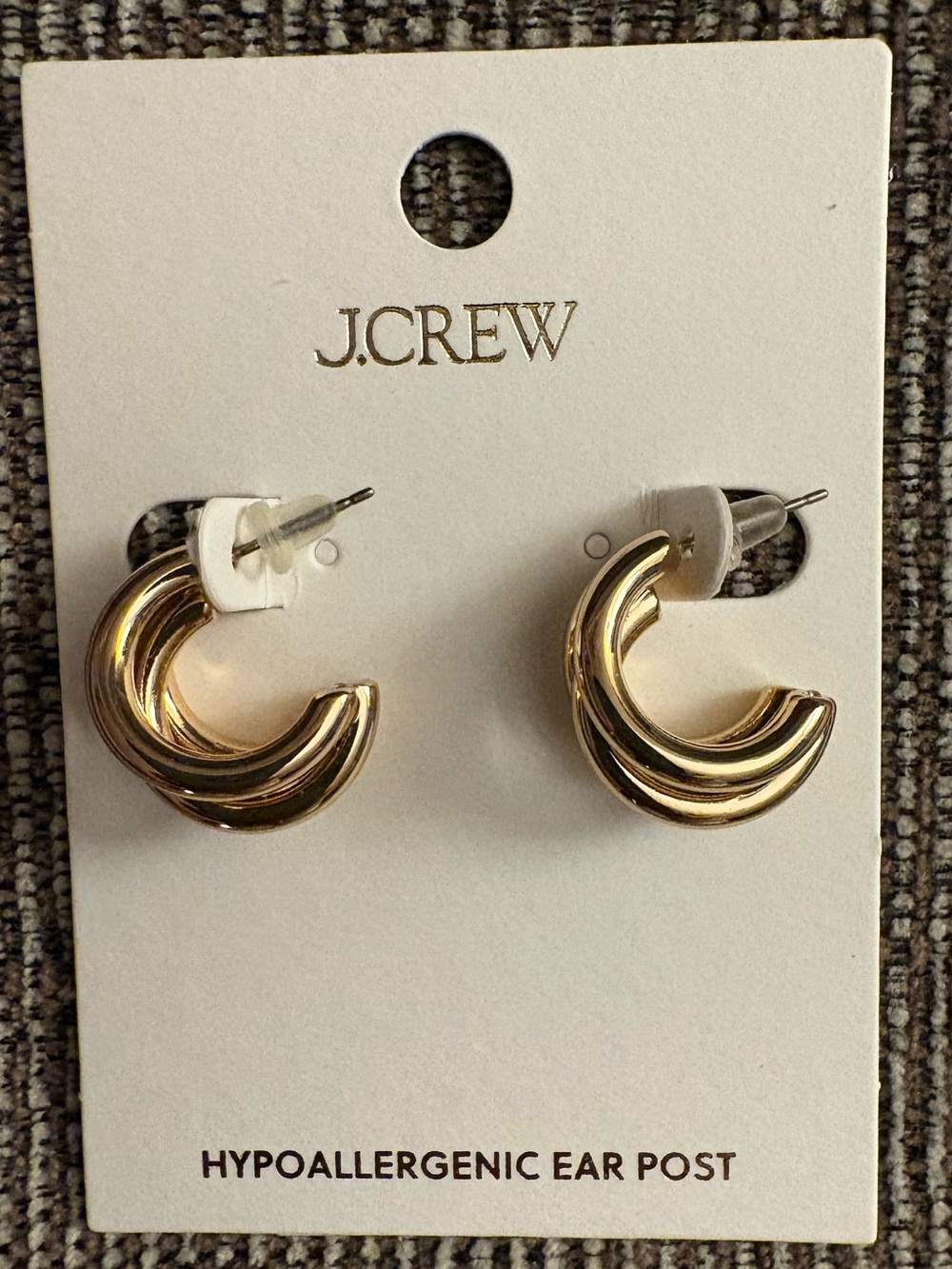 NWT J. Crew Small Triple Hoop Earrings